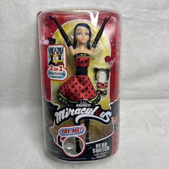 Miraculous Ladybug Noir 2 in 1 Switch 11" Action Figure by Playmates Toys - NEW - Picture 1 of 4